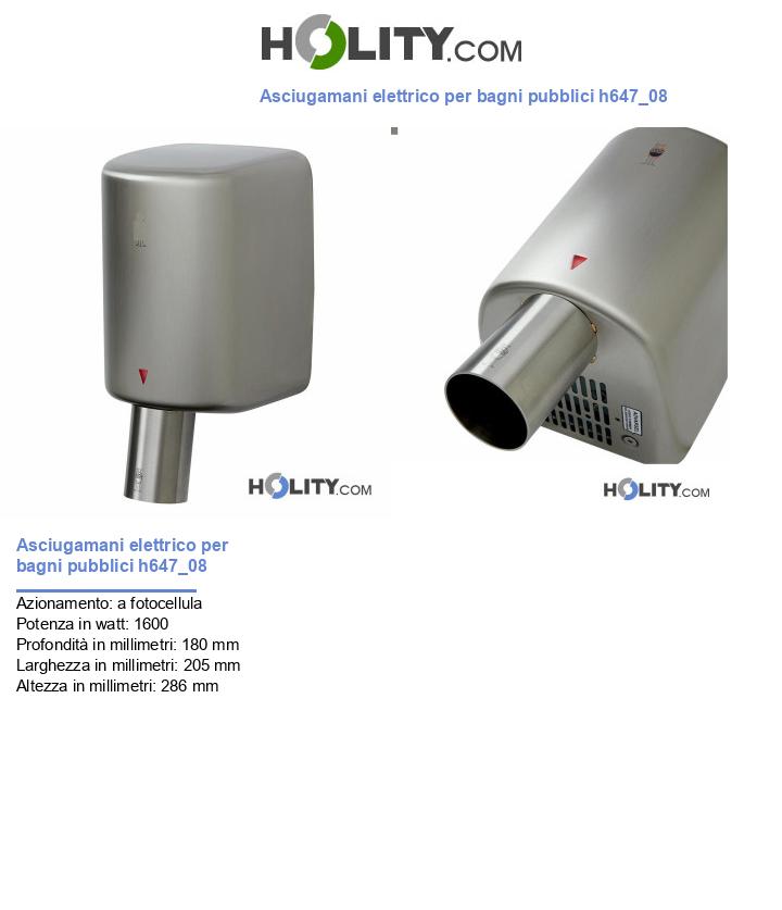 Asciugamani elettrico per bagni pubblici h647_08