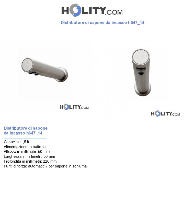 Distributore di sapone da incasso h647_14