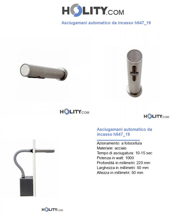 Asciugamani automatico da incasso h647_19