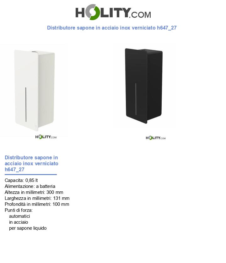 Distributore sapone in acciaio inox verniciato h647_27