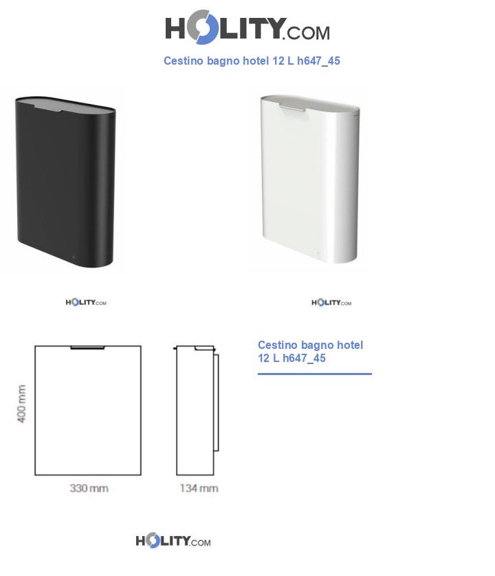 Cestino bagno hotel 12 L h647_45
