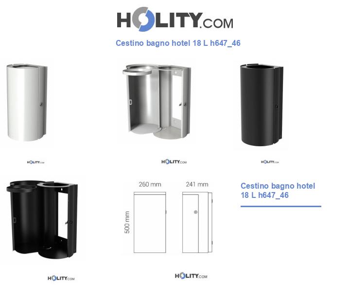 Cestino bagno hotel 18 L h647_46