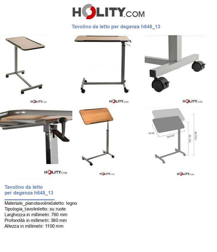 Tavolino da letto per degenza h648_13