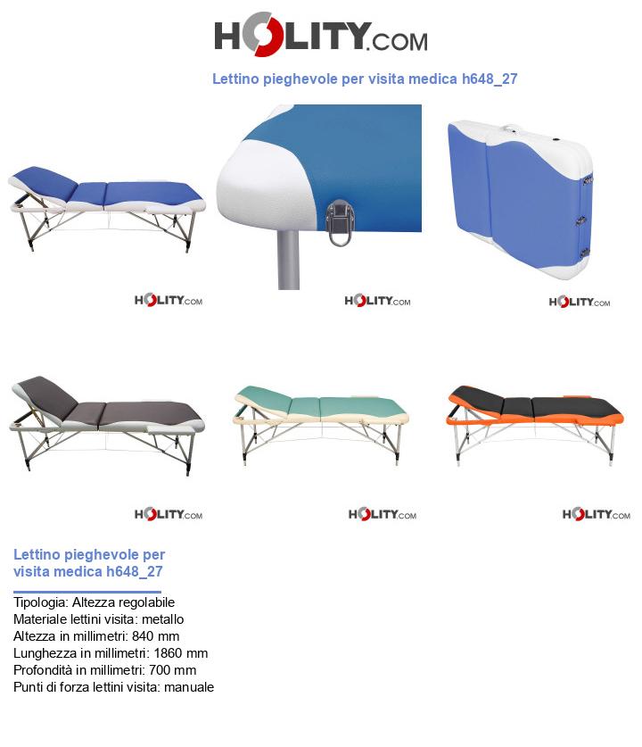 Lettino pieghevole per visita medica h648_27