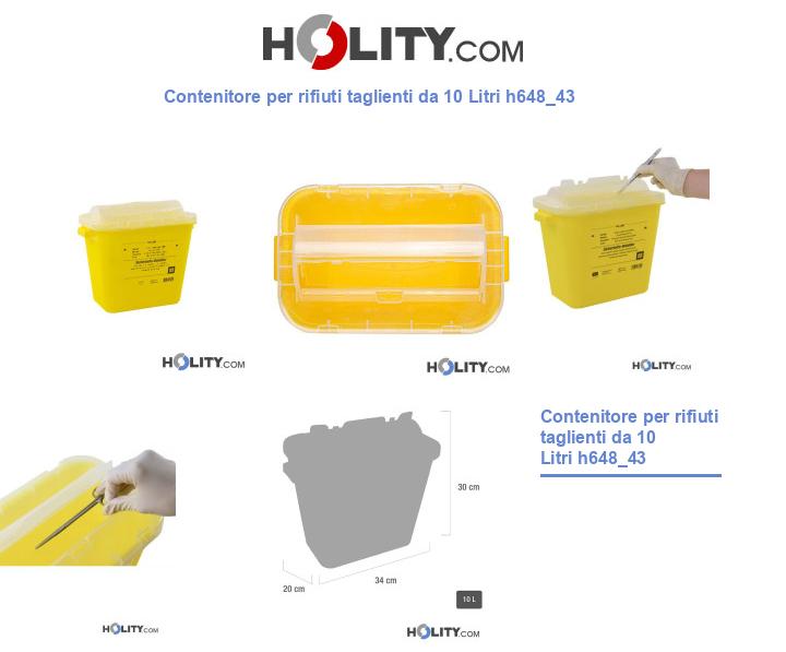 Contenitore per rifiuti taglienti da 10 Litri h648_43