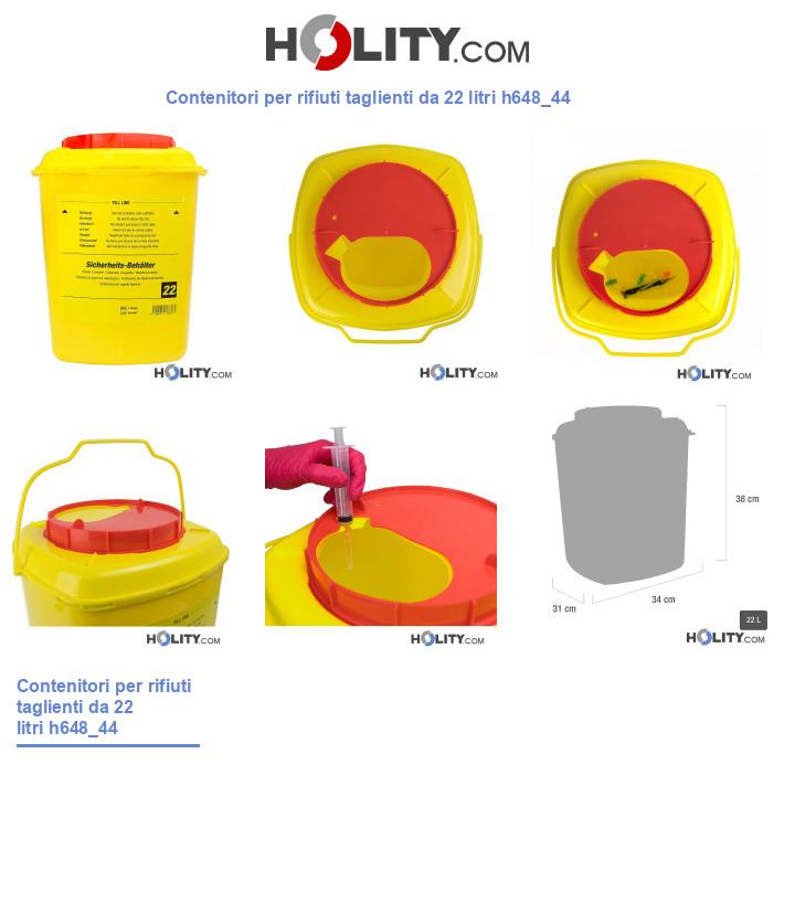 Contenitori per rifiuti taglienti da 22 litri h648_44