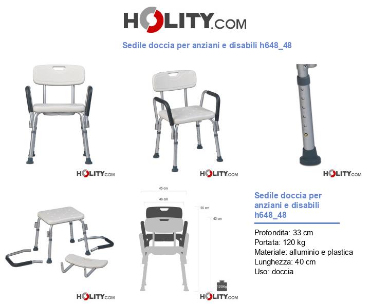 Sedile doccia per anziani e disabili h648_48