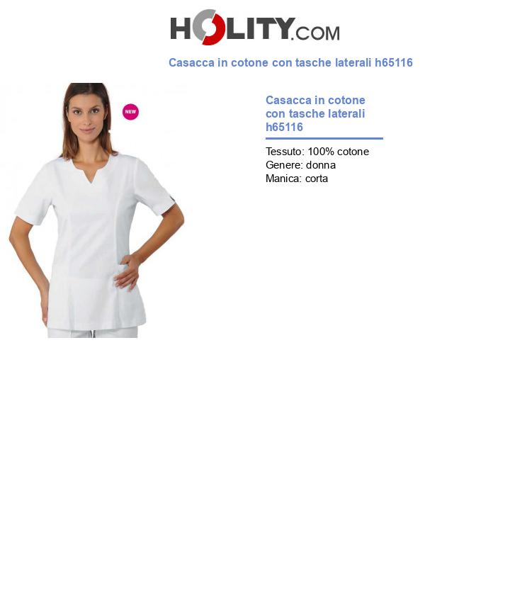 Casacca in cotone con tasche laterali h65116