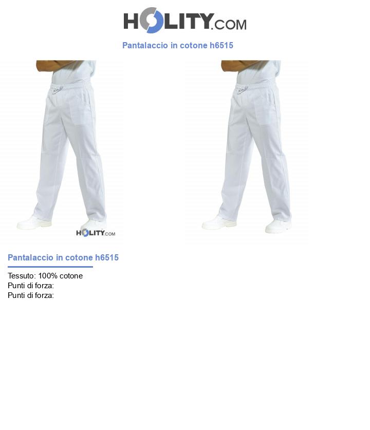 Pantalaccio in cotone h6515