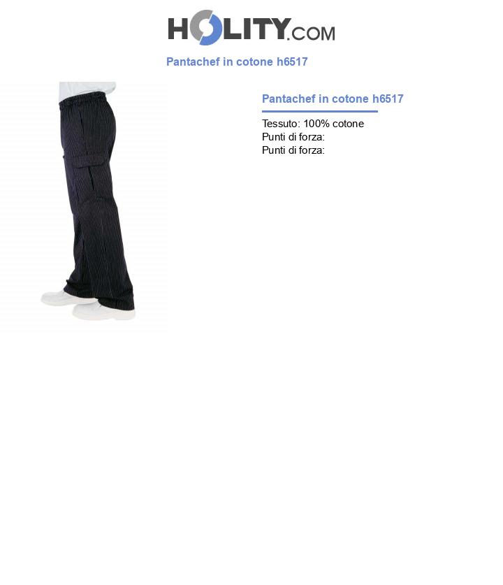 Pantachef in cotone h6517