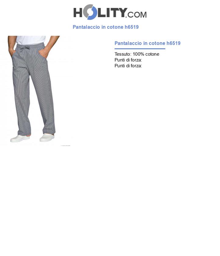 Pantalaccio in cotone h6519