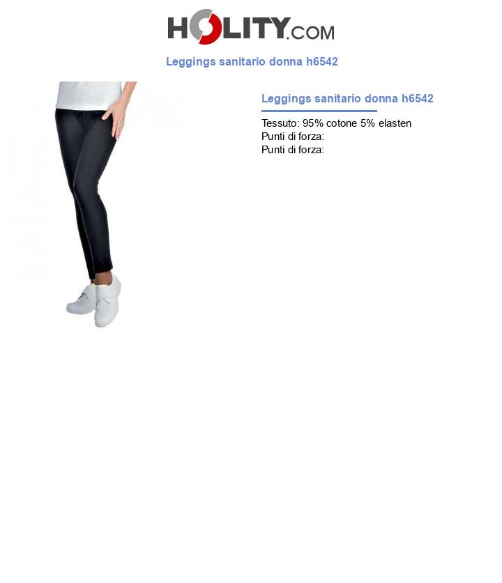 Leggings sanitario donna h6542