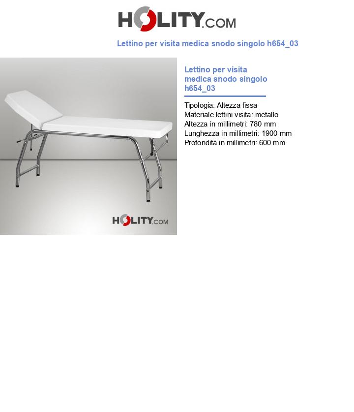 Lettino per visita medica snodo singolo h654_03