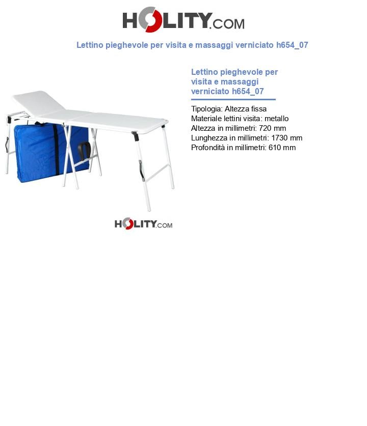 Lettino pieghevole per visita e massaggi verniciato h654_07