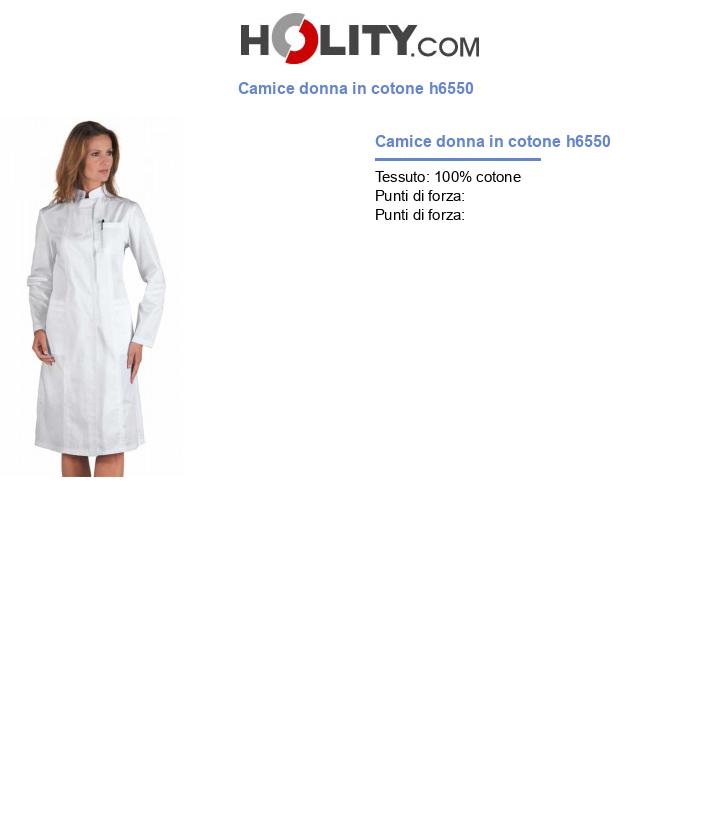 Camice donna in cotone h6550