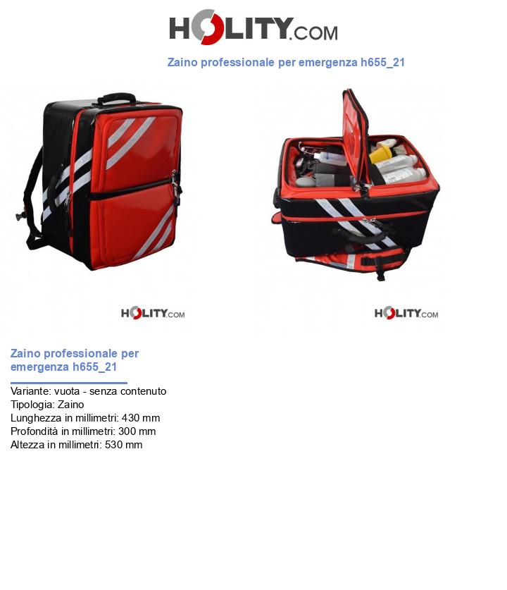 Zaino professionale per emergenza h655_21