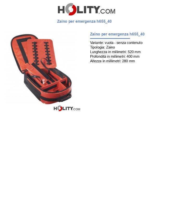 Zaino per emergenza h655_40