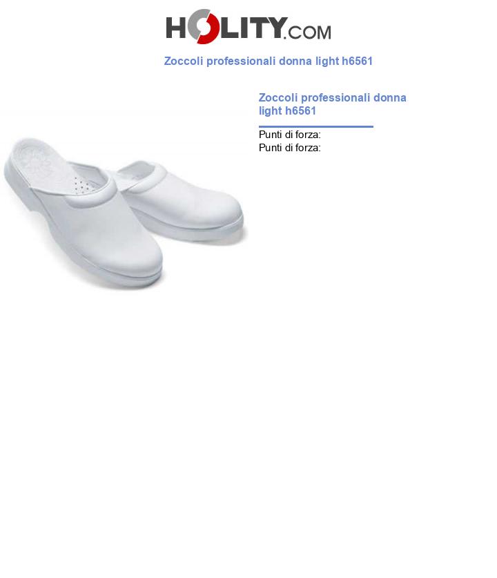 Zoccoli professionali donna light h6561