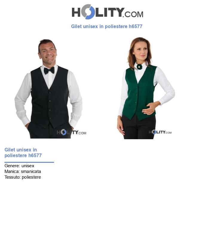 Gilet unisex in poliestere h6577