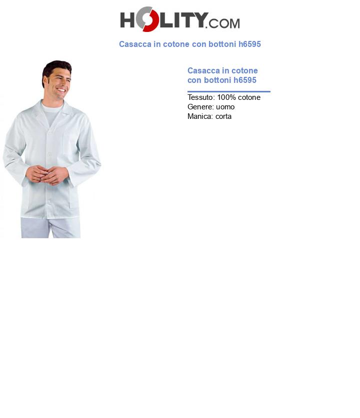 Casacca in cotone con bottoni h6595