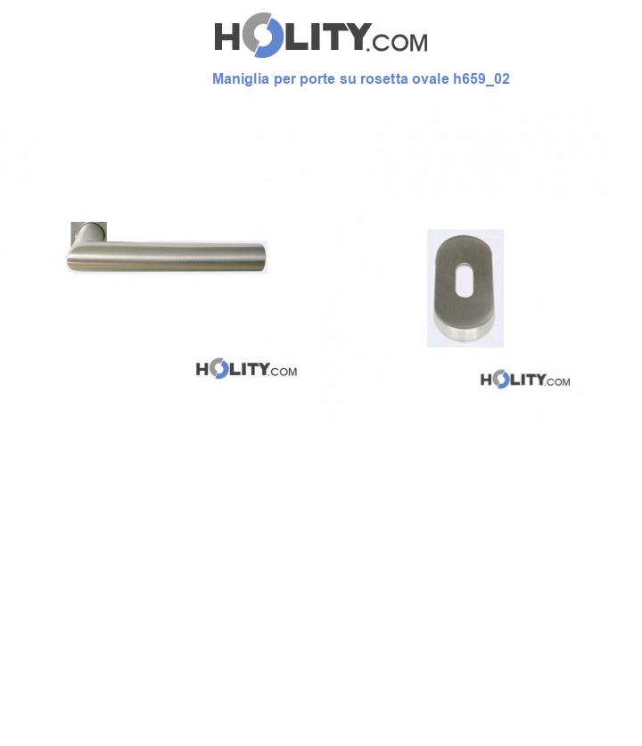 Maniglia per porte su rosetta ovale h659_02