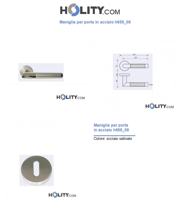 Maniglia per porta in acciaio h659_08