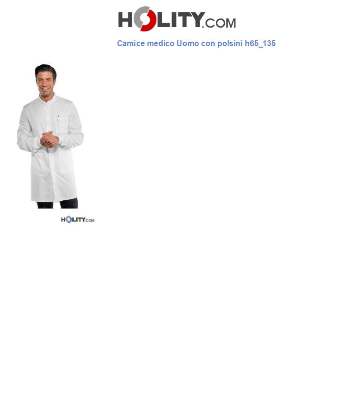 Camice medico Uomo con polsini h65_135
