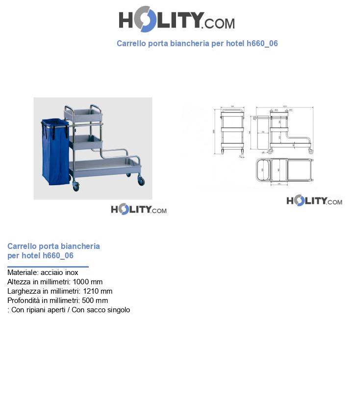 Carrello porta biancheria per hotel h660_06