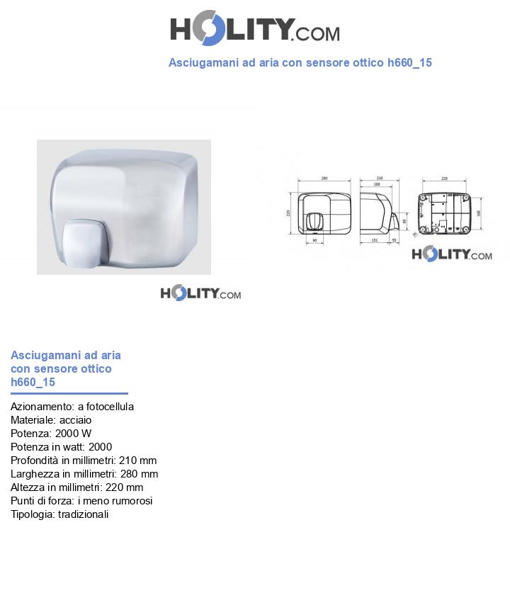 Asciugamani ad aria con sensore ottico h660_15