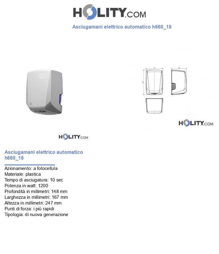 Asciugamani elettrico automatico h660_18