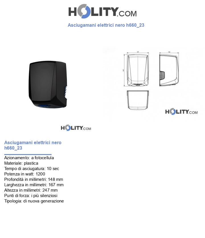 Asciugamani elettrici nero h660_23
