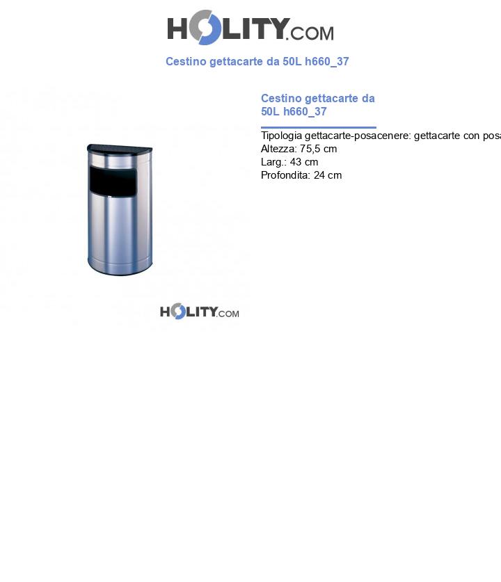 Cestino gettacarte da 50L h660_37