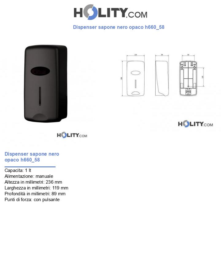 Dispenser sapone nero opaco h660_58
