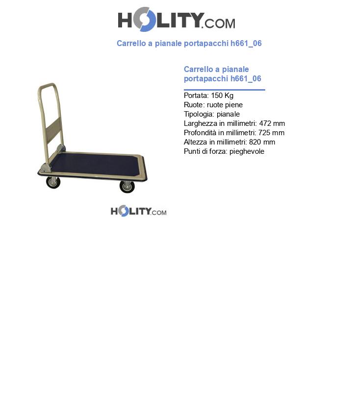 Carrello a pianale portapacchi h661_06