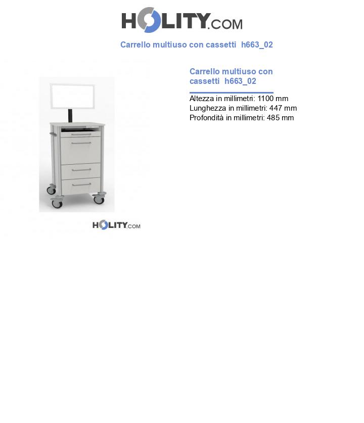 Carrello multiuso con cassetti  h663_02