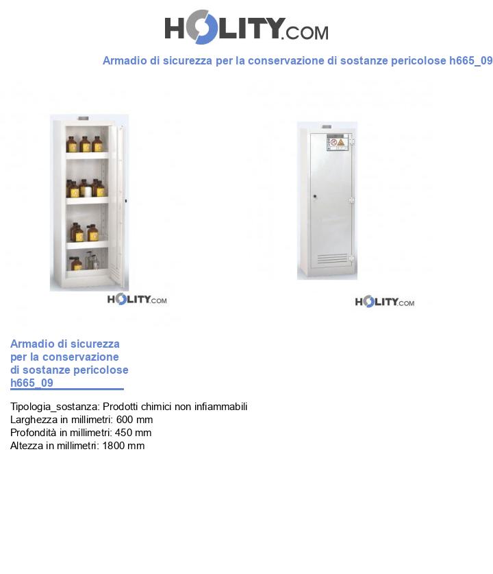 Armadio di sicurezza per la conservazione di sostanze pericolose h665_09