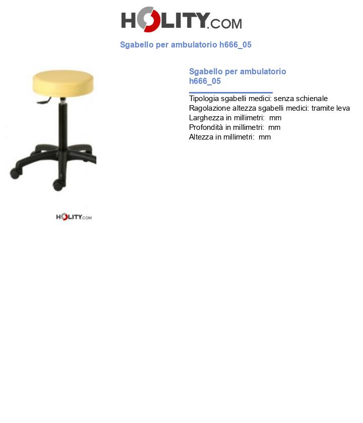 Sgabello per ambulatorio h666_05