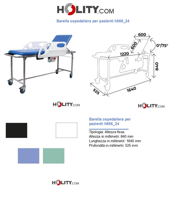 Barella ospedaliera per pazienti h666_24
