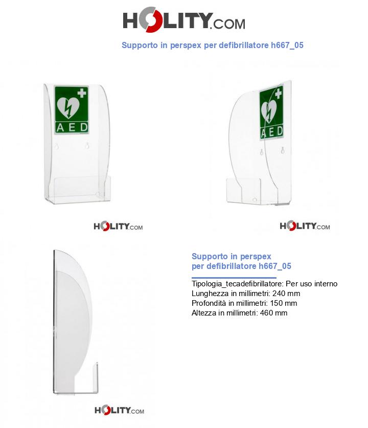 Supporto in perspex per defibrillatore h667_05