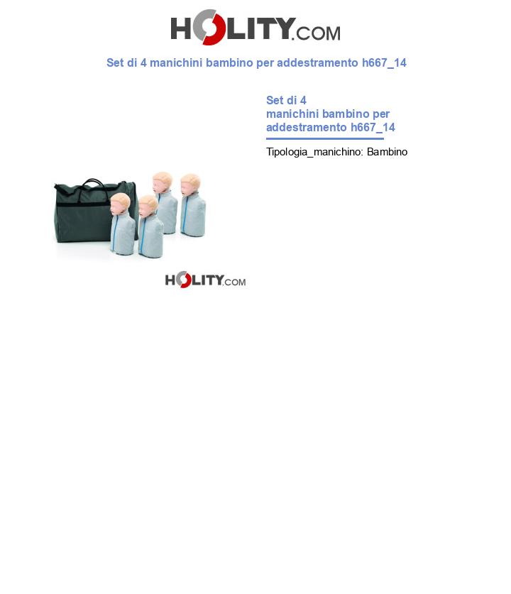 Set di 4 manichini bambino per addestramento h667_14