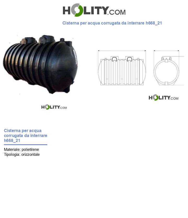 Cisterna per acqua corrugata da interrare h668_21