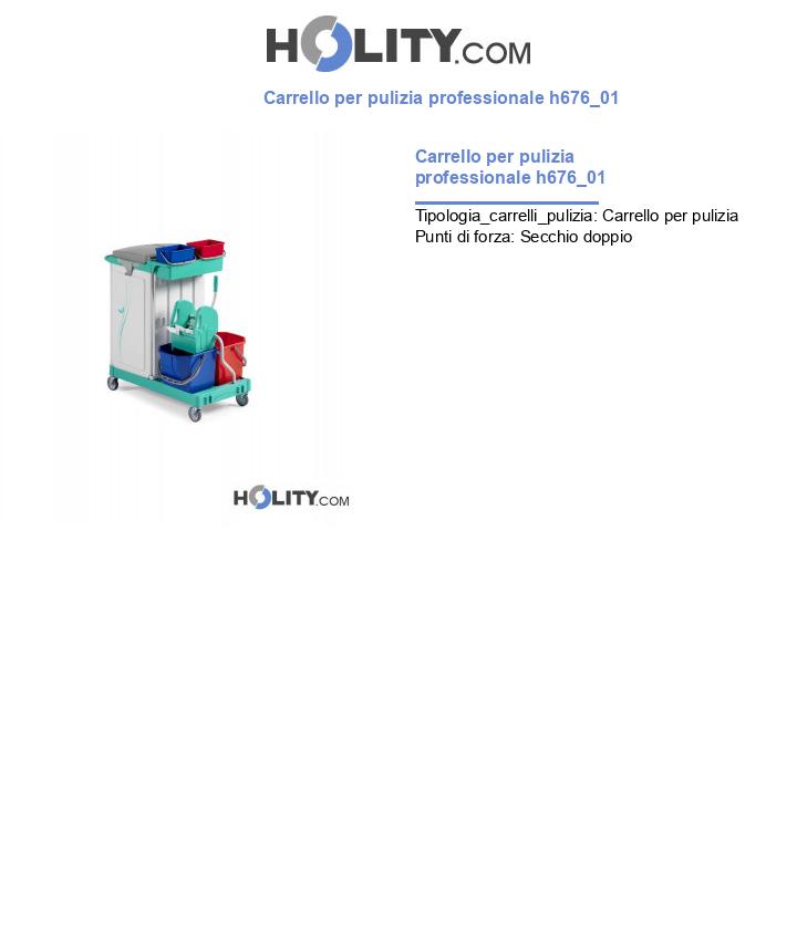 Carrello per pulizia professionale h676_01