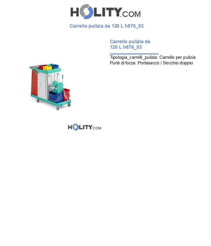 Carrello pulizia da 120 L h676_03
