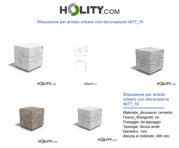 Dissuasore per arredo urbano con decorazione h677_10
