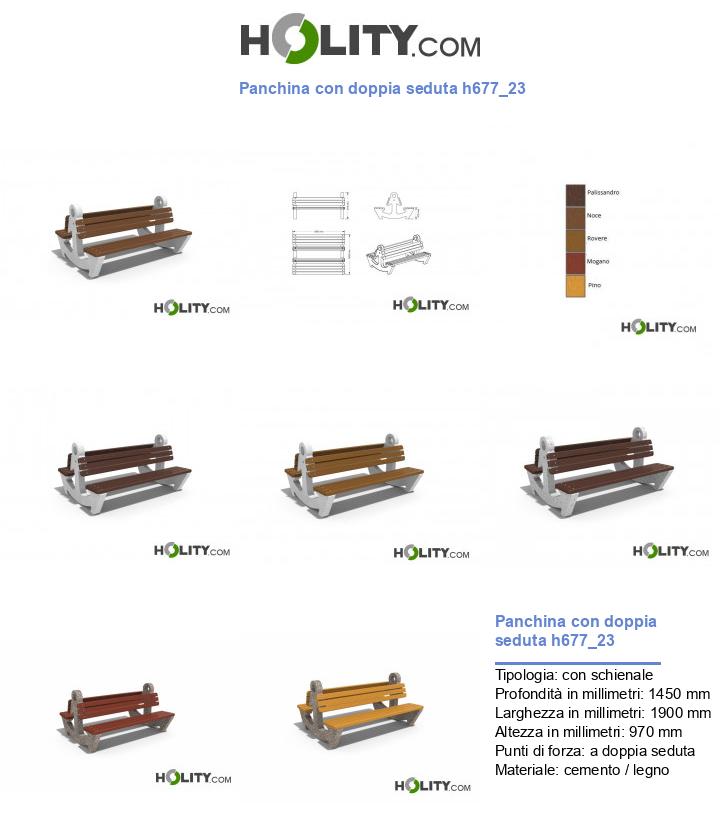 Panchina con doppia seduta h677_23