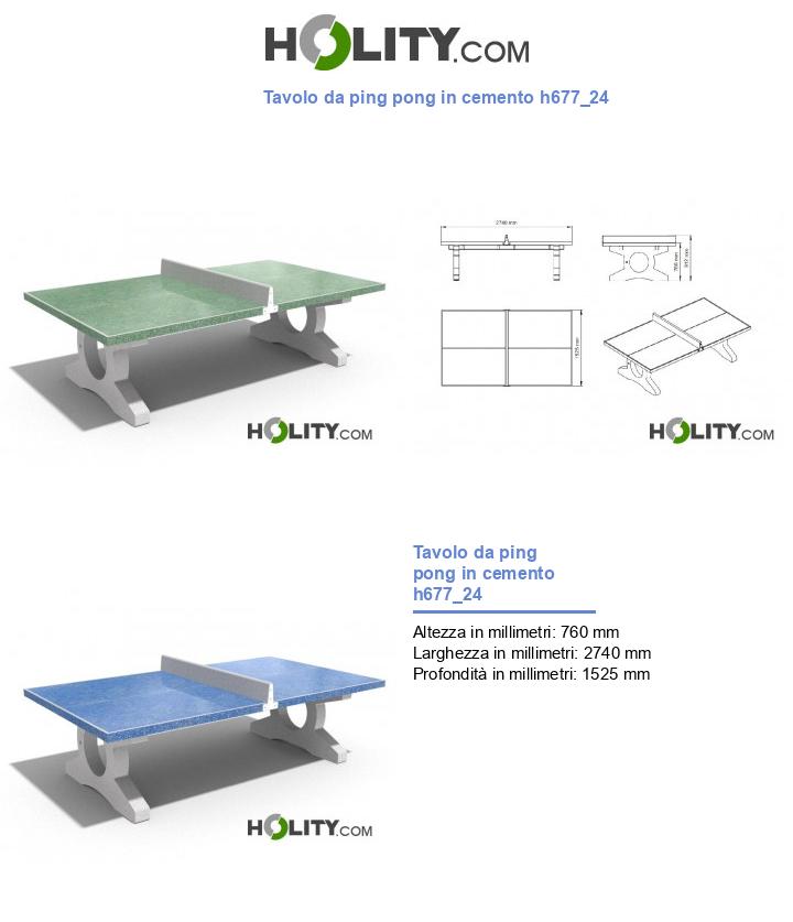 Tavolo da ping pong in cemento h677_24