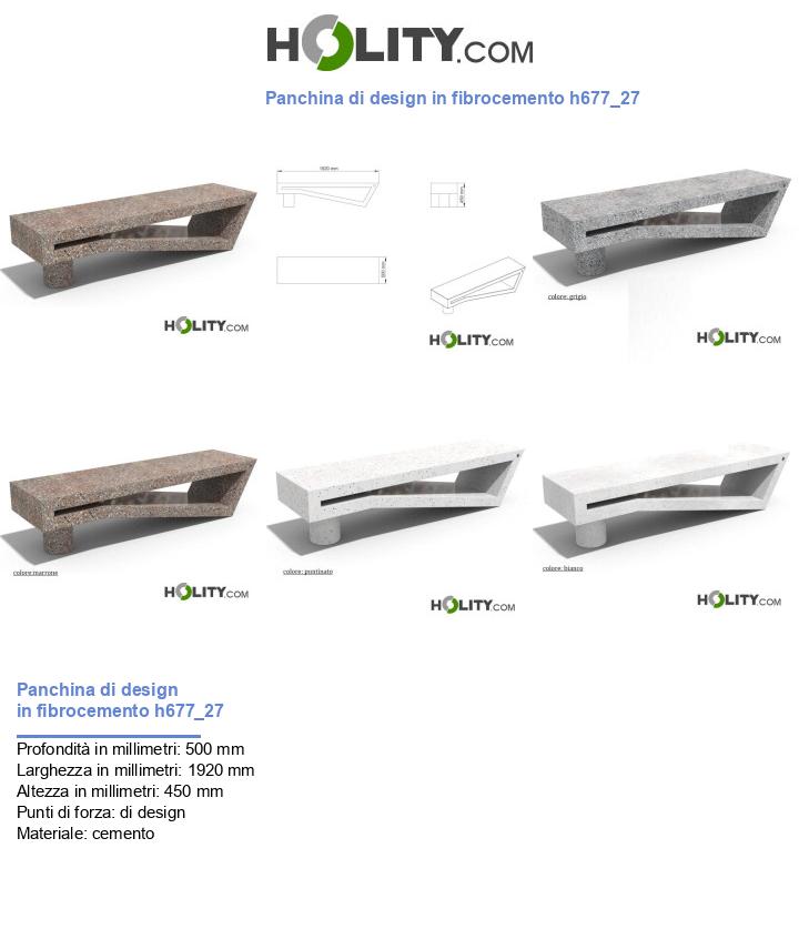 Panchina di design in fibrocemento h677_27