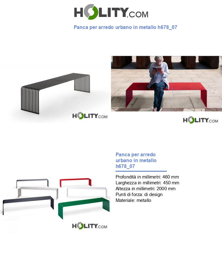 Panca per arredo urbano in metallo h678_07
