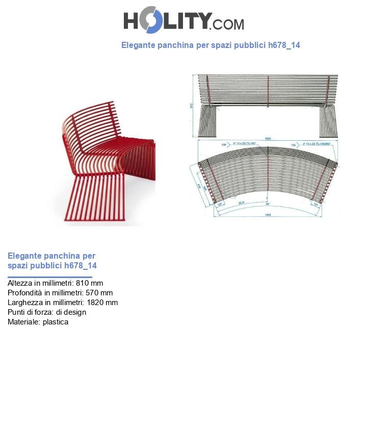 Elegante panchina per spazi pubblici h678_14
