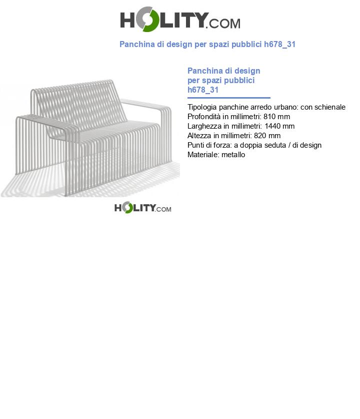 Panchina di design per spazi pubblici h678_31